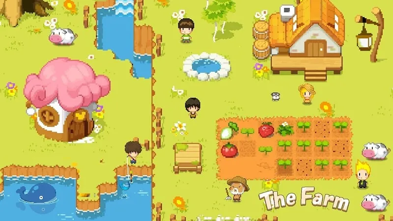 Ảnh chụp màn hình cửa hàng trong trò chơi The Farm: Sassy Princess, hiển thị các vật phẩm có sẵn để mua