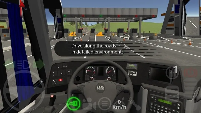 Gameplay The Road Driver yang menampilkan fitur mod.