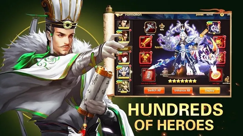 Hình ảnh trận chiến trong game Three Kingdoms Heroes of Legend