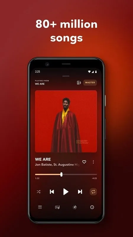 Tampilan TIDAL Music Mod menampilkan berbagai kategori musik yang tersedia