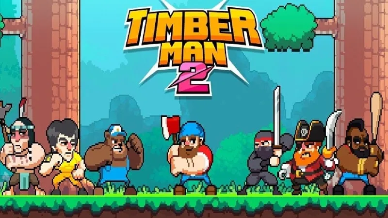 Jugabilidad de Timberman 2 en un dispositivo móvil.