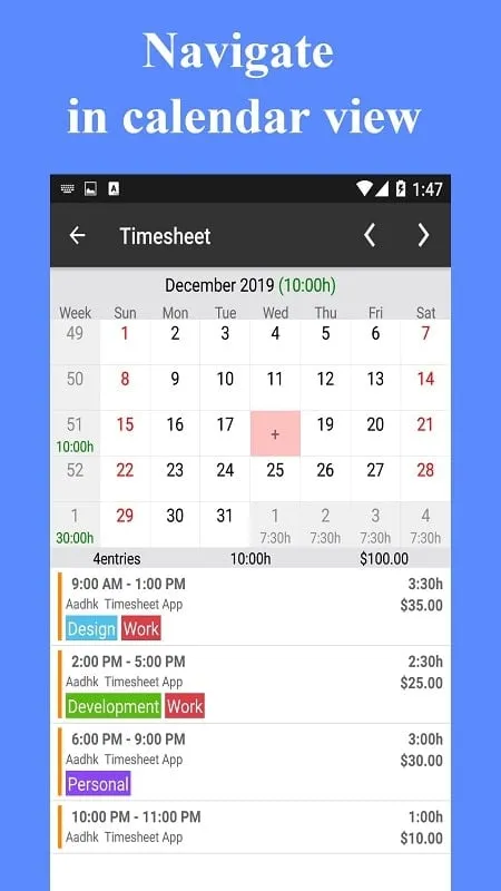 Tải Timesheet Work Hours Tracker mod apk