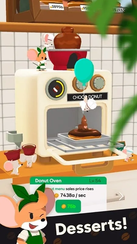 Gambar yang menggambarkan berbagai jenis kopi dan kue yang tersedia di game Tiny Cafe.