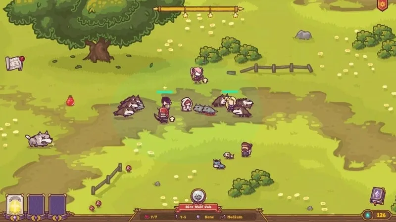 A screen capture of the gameplay in Tiny Guardians.