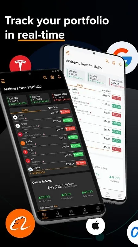 Tampilan antarmuka TipRanks Stock Market Analysis Mod dengan fitur premium