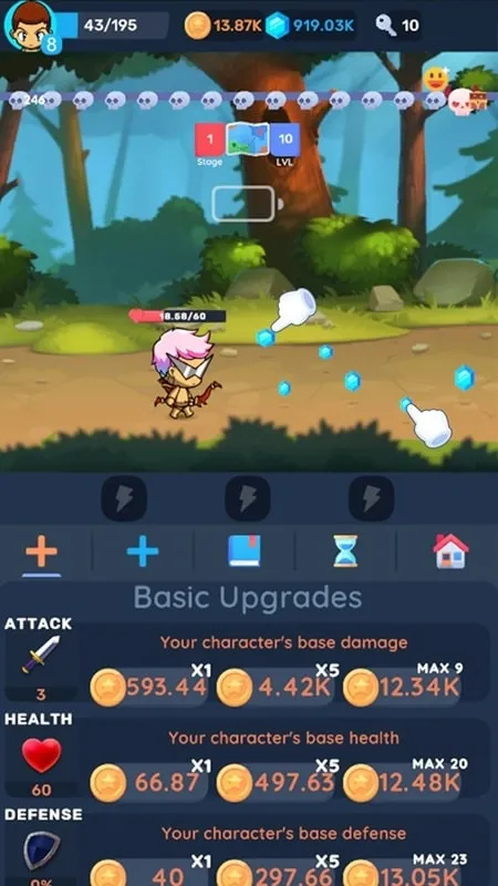 Viewing available pets for selection in the game.