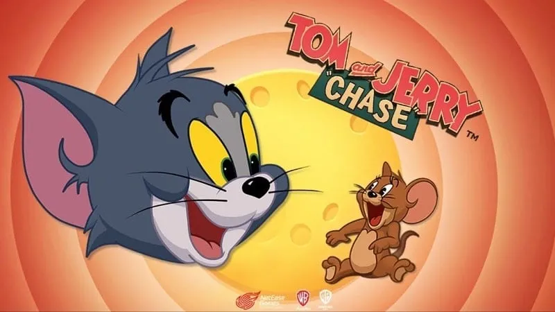 Tom and Jerry in a chase scene.