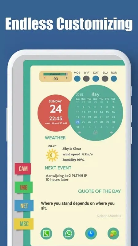 Variety of themes available in Total Launcher mod