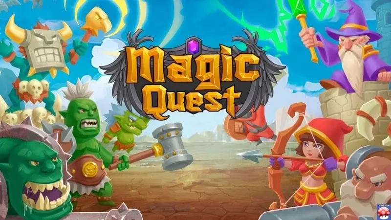 Tela principal do jogo Tower Defense Magic Quest.