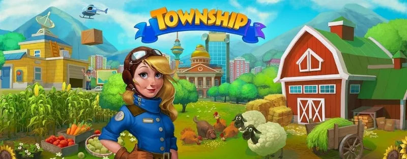 Màn hình khởi động game Township trên điện thoại.