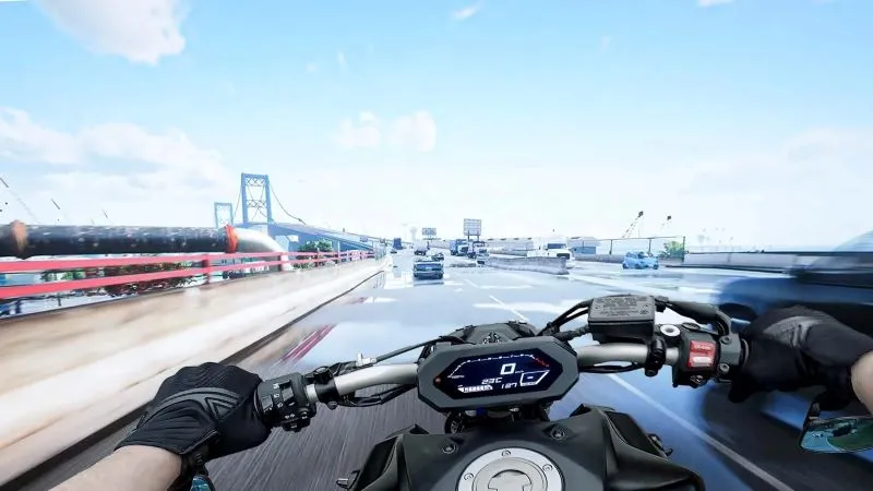 Installing Traffic Moto Bike Rider City MOD APK on an Android smartphone