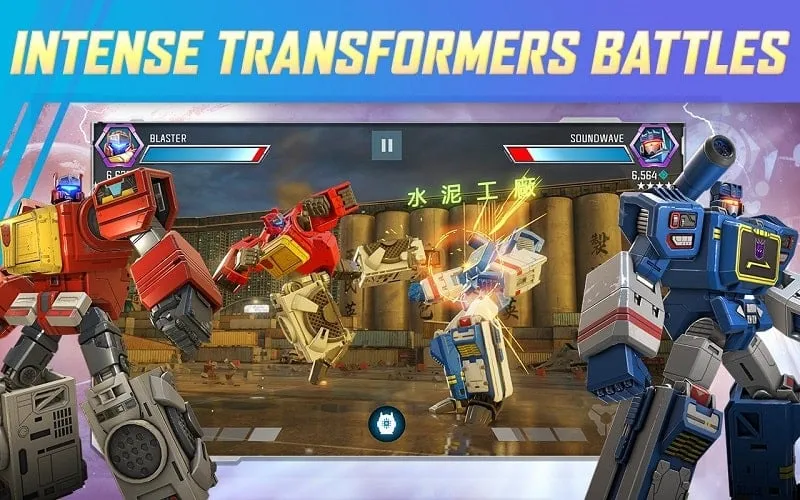 Megatron attacking Bumblebee in Transformers: Forged to Fight.