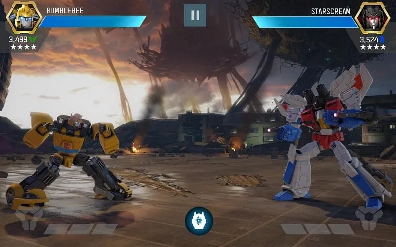 Optimus Prime lutando em Transformers: Forged to Fight.