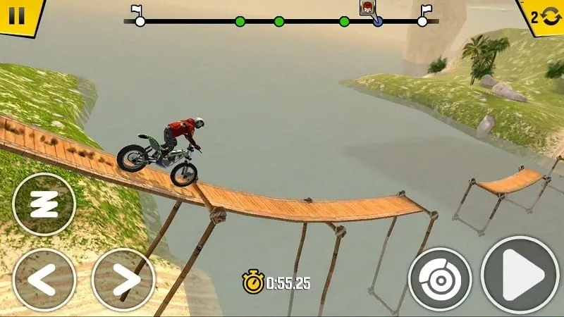 Modifikasi motor di Trial Xtreme 4 dengan fitur unlimited money.