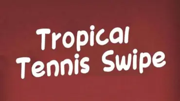 Navigating the tennis court in Tropical Tennis Swipe.