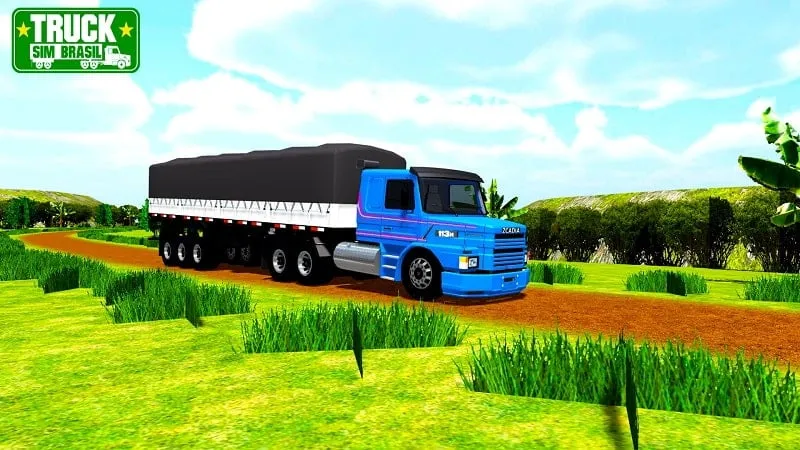 Bản đồ chi tiết hiển thị các tuyến đường và địa điểm khác nhau trong Truck Sim Brasil.