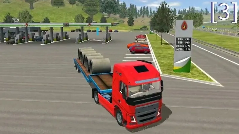 Gráficos y entorno del juego Truck Simulator PRO Europe.