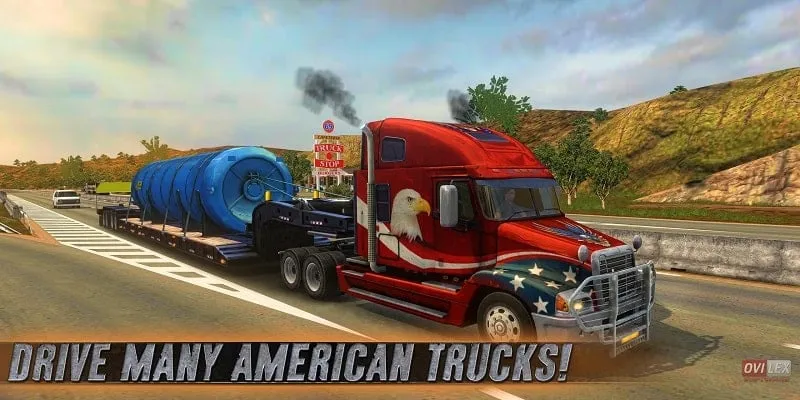 Nhiều mẫu xe tải trong Truck Simulator USA.