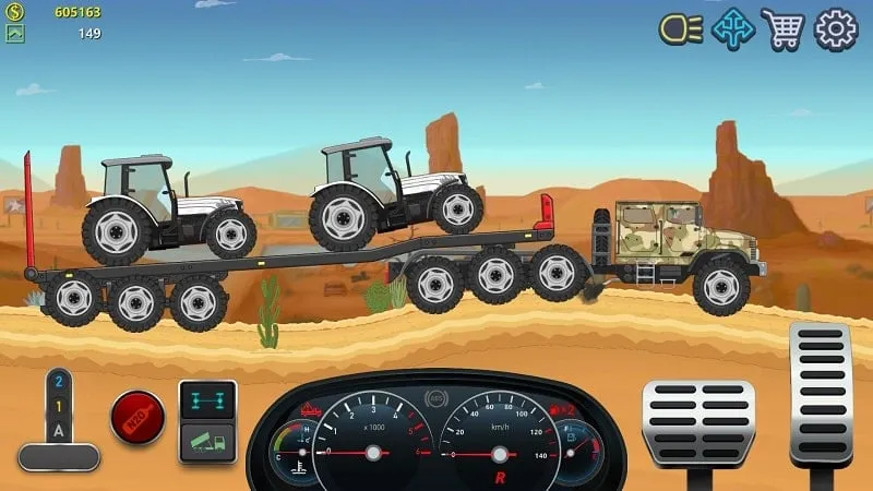 Game Trucker Real Wheels Simulator cho phép người chơi tùy chỉnh xe tải.