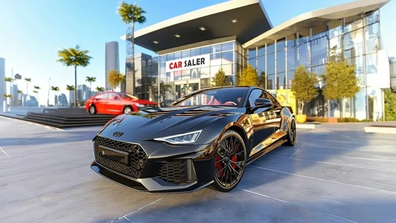 Showroom customization options in Turbo Speed Trade.