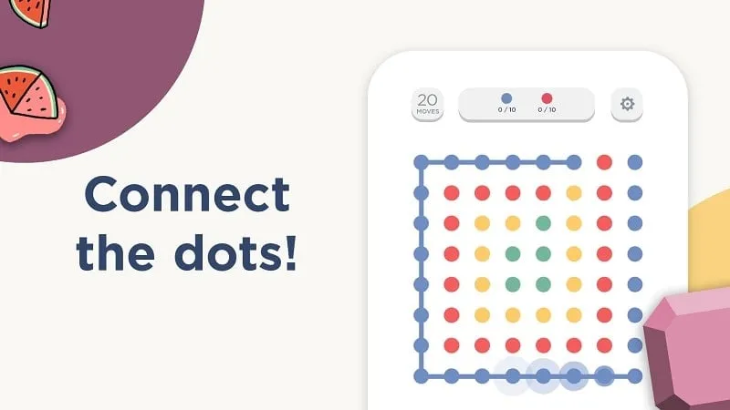 Màn hình chọn màn chơi của Two Dots hiển thị nhiều môi trường khác nhau.