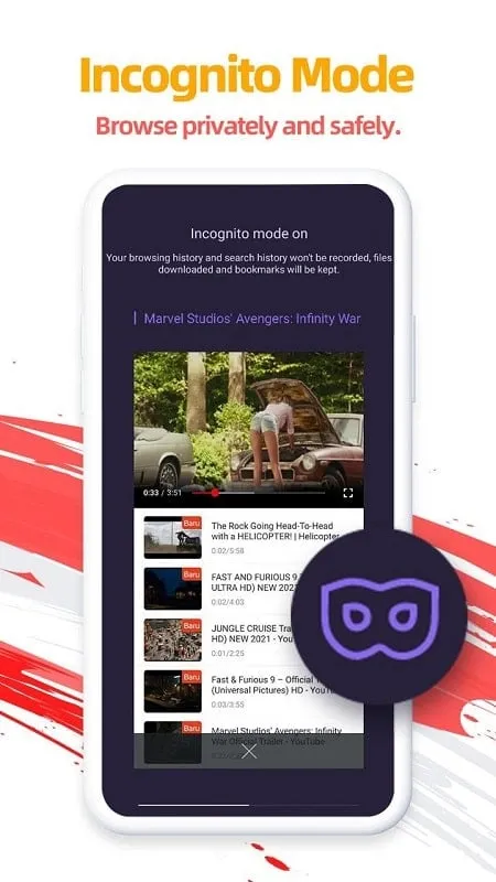 Tampilan antarmuka UC Browser Mod tanpa iklan