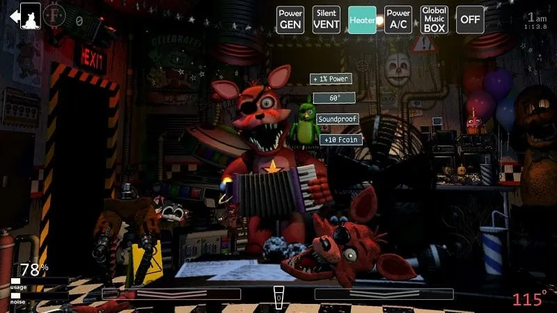 Vista previa de las características del MOD APK de Ultimate Custom Night.