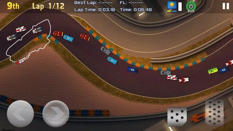 Various car models available in Ultimate Racing 2D 2.