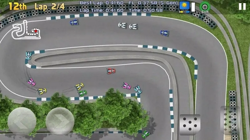 Different track designs in Ultimate Racing 2D 2.