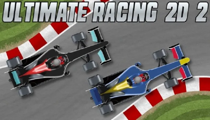 Main screen of Ultimate Racing 2D 2 displaying various cars.