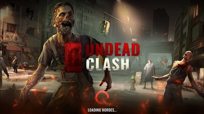 Personagem do jogo Undead Clash enfrentando zumbis com uma arma.