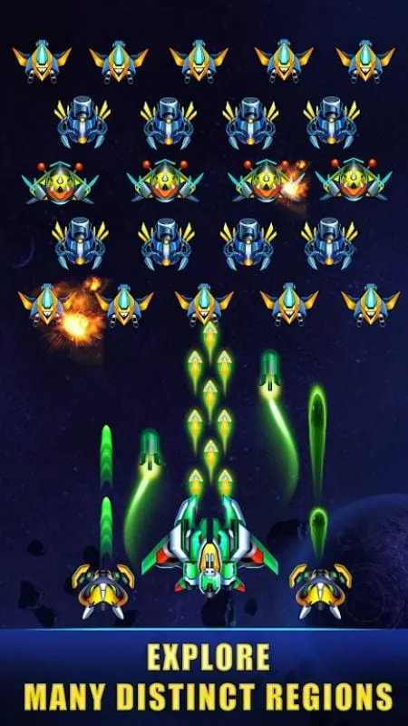 Nâng cấp tàu vũ trụ trong Universe Invader: Alien Attack.