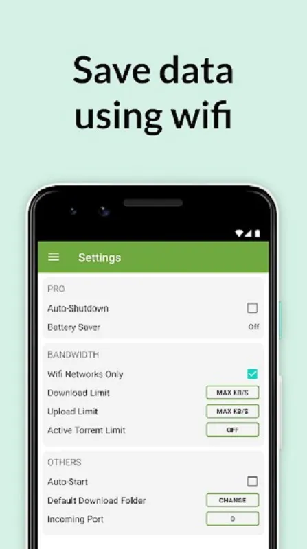 User selecting a torrent file to download using the uTorrent Pro mod apk