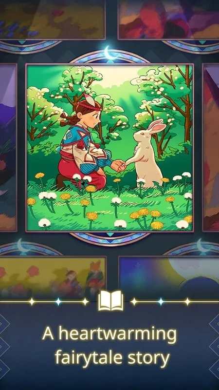 Menina e raposa no jogo Valley of Stars com mod Nonograma para Android