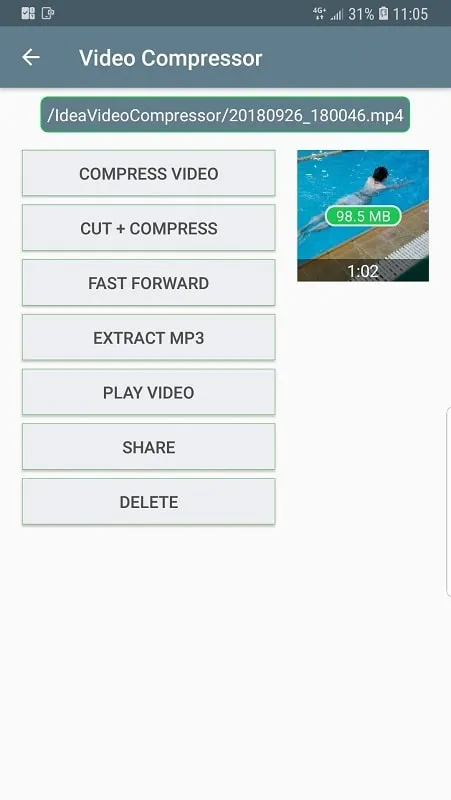 Archivo APK del mod de Video Compressor, solicitud de instalación