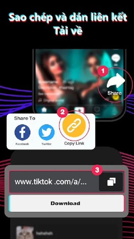 Sử dụng các tính năng của Video Downloader for Tiktok mod