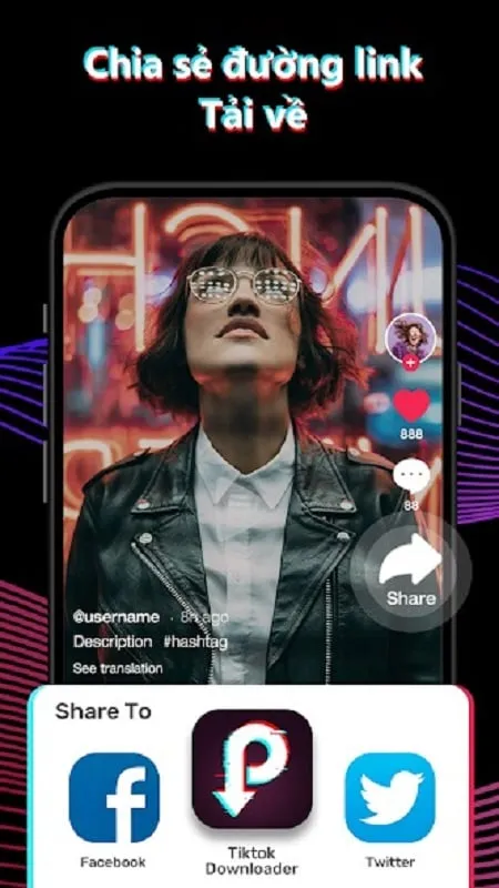 Quản lý video đã tải xuống bằng Video Downloader for Tiktok mod