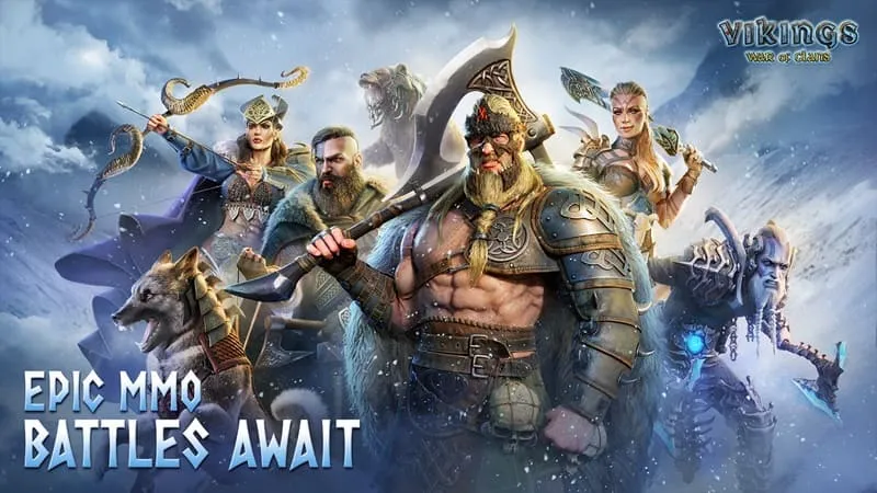 Screenshot game Vikings dengan tampilan grafis yang memukau.