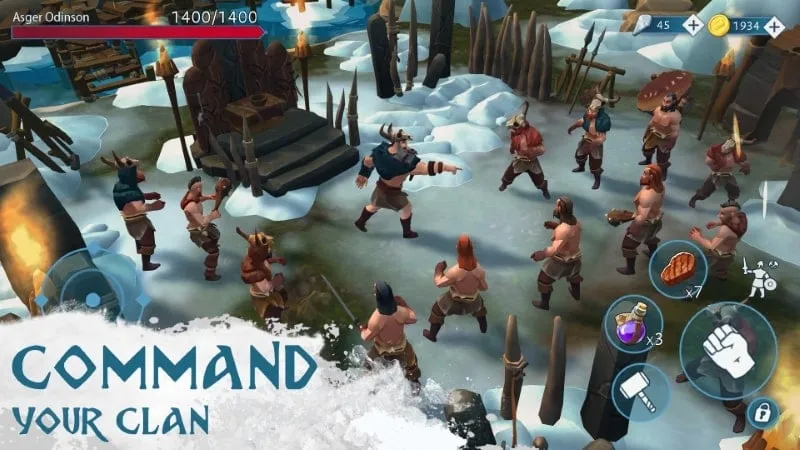 Imagem do jogo Vinland Tales APK.