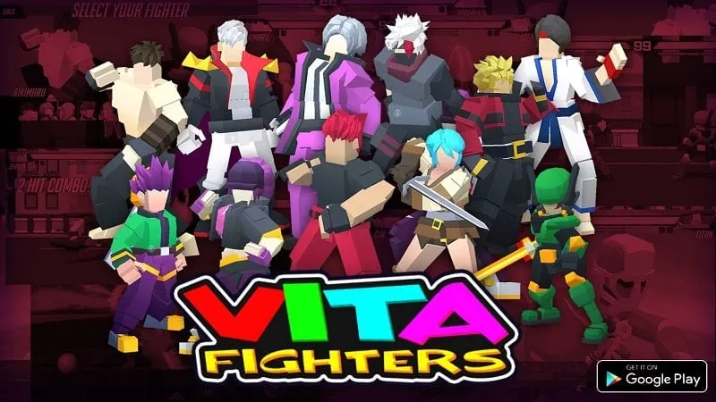 Tela inicial do jogo Vita Fighters.