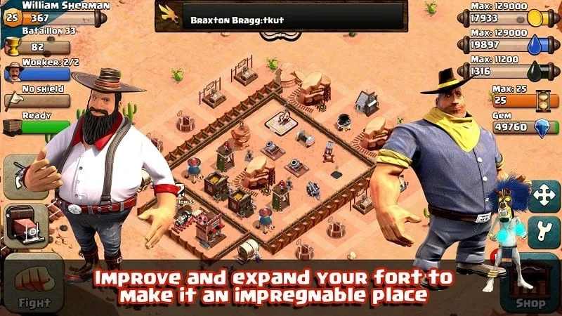 Hình ảnh trong game War Wild West.