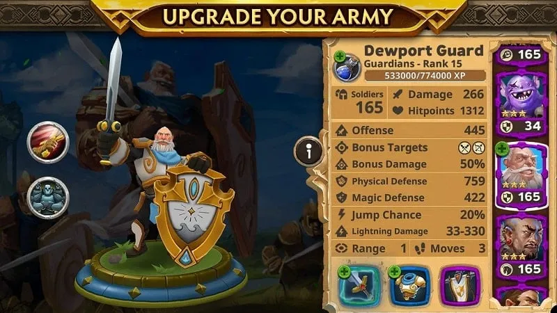 Proceso de instalación de Warlords of Aternum MOD APK.