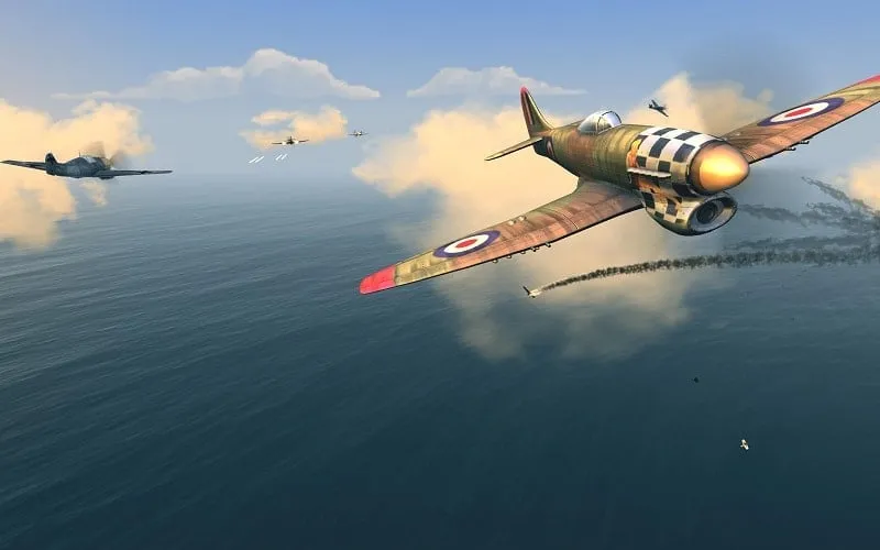 Construyendo y defendiendo la base en Warplanes WW2 Dogfight.