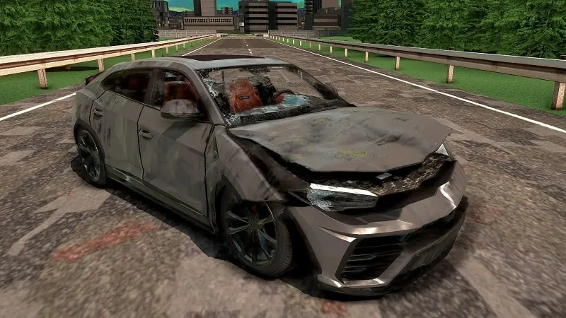 Illustrates the realistic car crash physics.