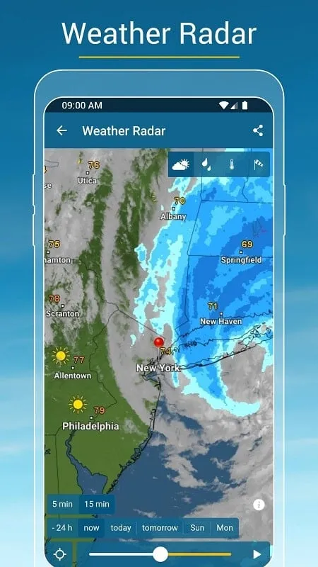 App Weather Radar com radar de mapa mundial