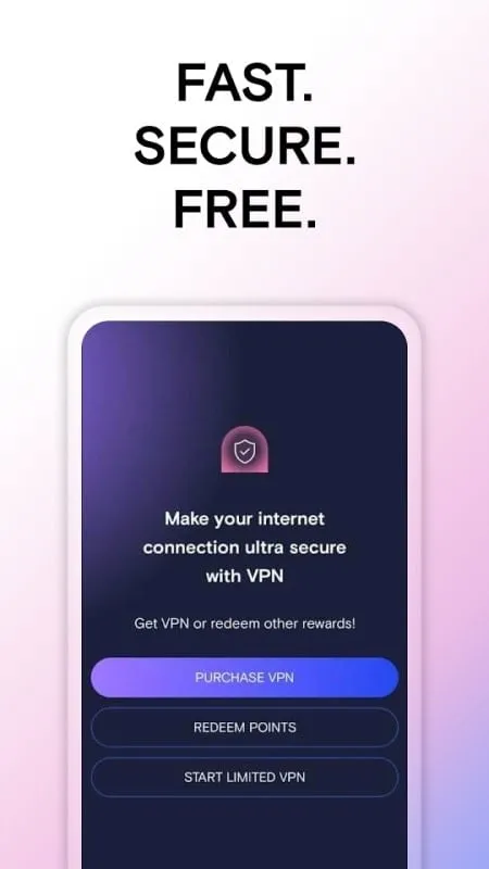 Instabridge Mod APK settings menu highlighting the VPN option