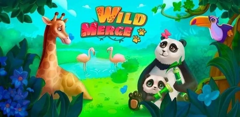 Hình ảnh giao diện game Wild Merge với tính năng ghép đồ vật.