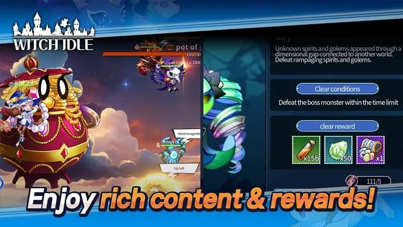 Panduan instalasi Witch Idle MOD APK di Android.