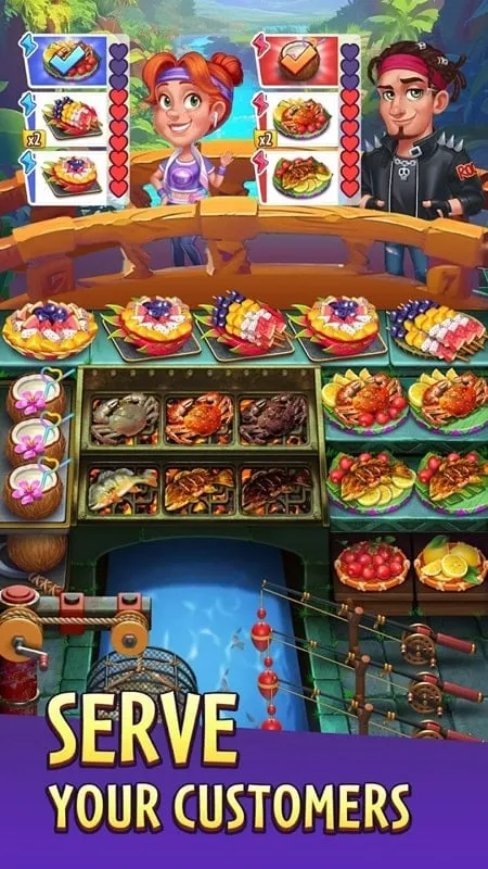 Gameplay de Wonder Chefs con dinero infinito.