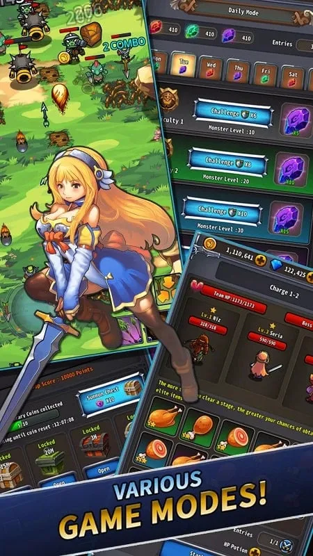 Hình ảnh gameplay Wonder Knights PV mod apk